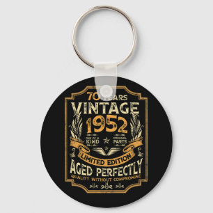 70 Year Old Vintage 1952 70th Birthday Key Ring