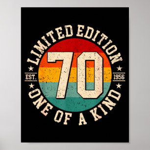70 year old vintage 1956 limited edition 70th poster