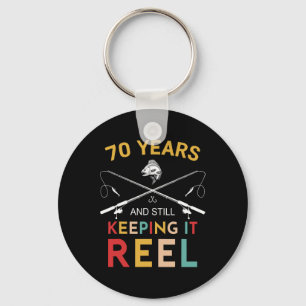 70 Years And Still Keeping It Reel 70th Birthday F Key Ring