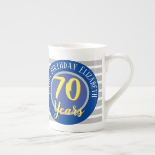 70 Years Birthday Commemorative Bone China Mug