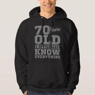 70 YEARS OLD 70 Birthday Gift Dad Knows Everything Hoodie