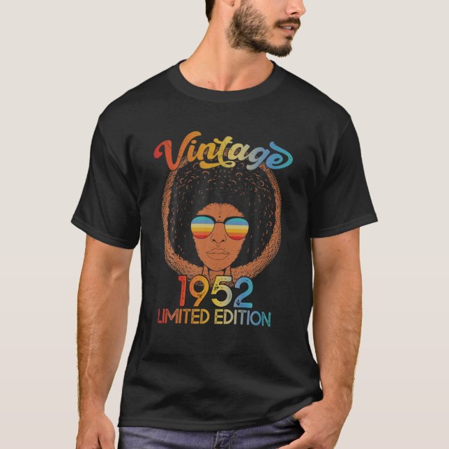 70 Years Old 70Th Birthday Black African American T-Shirt (Front)