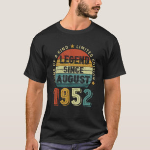 70 Years Old 70th Birthday Legend Since August 19 T-Shirt