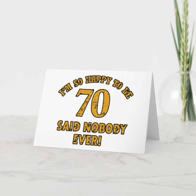 70 years Old birthday designs Card (Front)