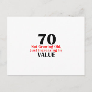 70 years old birthday designs postcard