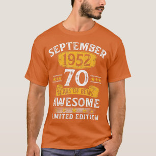 70 Years Old Gift Vintage 70th Birthday September T-Shirt