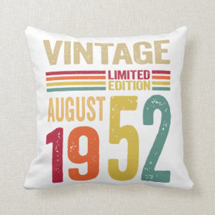 70 Years Old Gifts Vintage August 1952 -70th B-Day Cushion