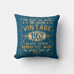 70 Years Old Man Myth Legend 1952 70th Birthday Cushion