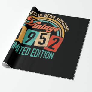 70 Years Old Of Be Awesome In 1952 70th Birthday Wrapping Paper