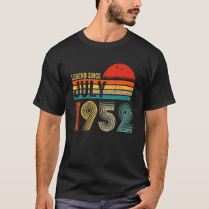 70 Years Old Retro Birthday Legend Since July 195 T-Shirt