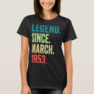 70 Years Old Vintage March 1953 70th Birthday   1 T-Shirt
