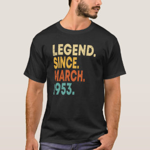 70 Years Old Vintage March 1953 70th Birthday T-Shirt