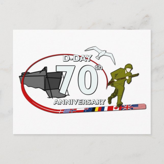 70ème anniversaire du Débarquement de Normandie Postcard (Front)