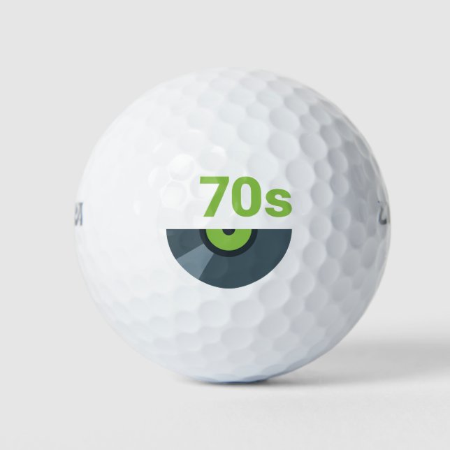 70s 1970's Rock Record Music Golf Balls (Front)