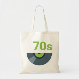 70s 1970's Rock Record Music Tote Bag