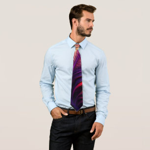 70s 60s Psychedelic Feathers Tie