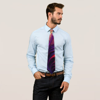 70s 60s Psychedelic Feathers  Tie