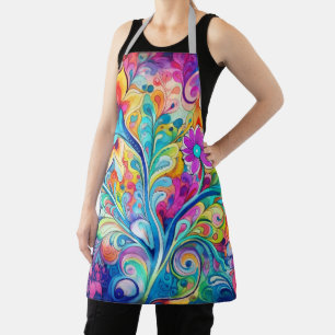 70s 60s Psychedelic Hippy Retro Hip Apron