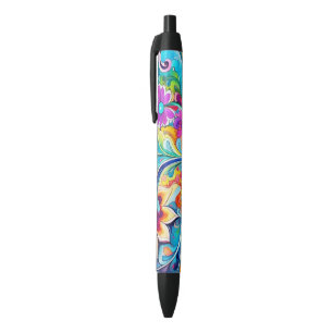 70s 60s Psychedelic Hippy Retro Hip Black Ink Pen
