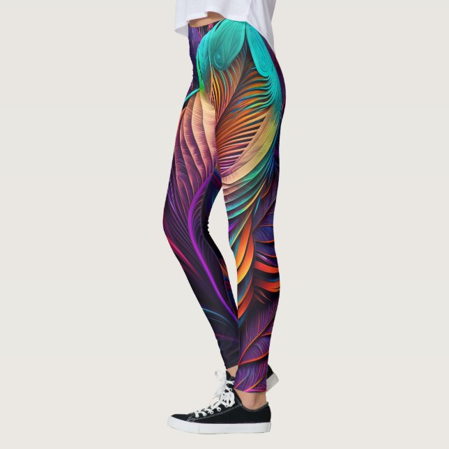 70s 60s Psychedelic Hippy Retro Hip Leggings (Left)