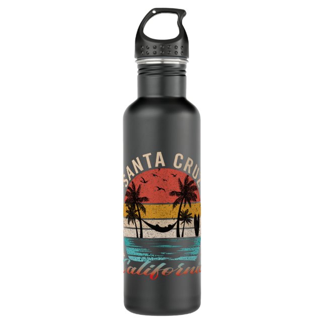 70s 80s in California City Santa Cruz Pullover Hoo 710 Ml Water Bottle (Front)