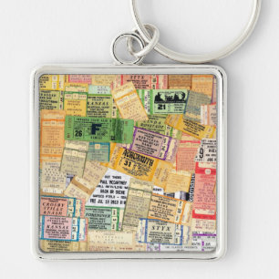 70s 80s Music Concert Tickets. Great gift for mum  Key Ring