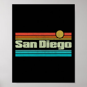 70s 80s Surfing California Ca San Diego Poster
