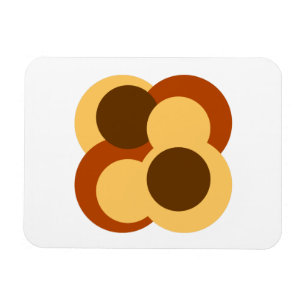 70s Abstract Geometric Circular Shapes Magnet