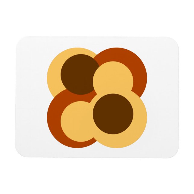 70s Abstract Geometric Circular Shapes Magnet (Horizontal)