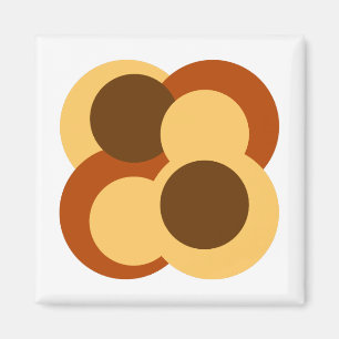 70s Abstract Geometric Circular Shapes Magnet