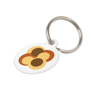 70s Abstract Geometric Circular Shapes Pet Tag