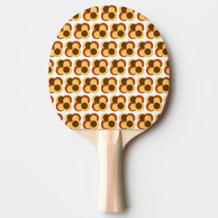 70s Abstract Geometric Circular Shapes Ping Pong Paddle