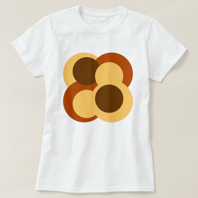 70s Abstract Geometric Circular Shapes T-Shirt (Design Front)