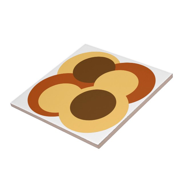 70s Abstract Geometric Circular Shapes Tile (Side)