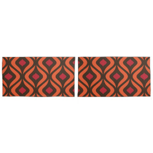 70s Abstract Geometric Shapes Pattern Pillowcase