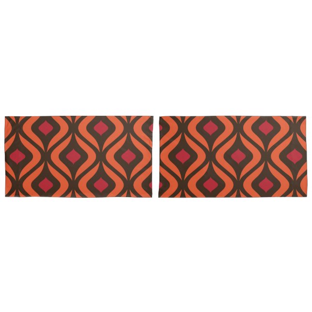 70s Abstract Geometric Shapes Pattern Pillowcase (Front-Set)