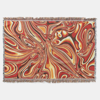 70s Abstract Retro Marble Liquid Design  Throw Blanket