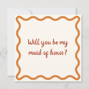 70s Aesthetic Will you be my bridesmaid? Proposal Invitation