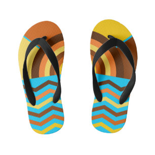 70's Arc Sunrise Kid's Flip Flops