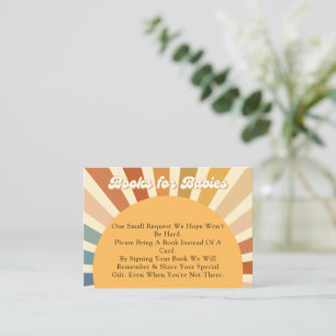 70s Baby Shower Bohemian Shower Boho Sunshine Enclosure Card