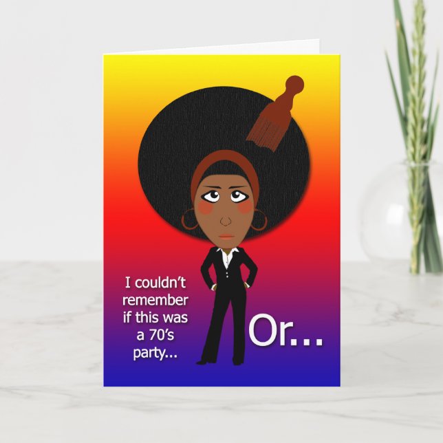 70's Birthday Party Card (Front)