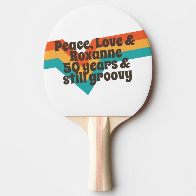 70's Birthday Party Ping Pong Paddle (Front)