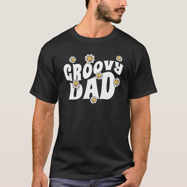 70s Boho Design Groovy Dad T-Shirt (Front)