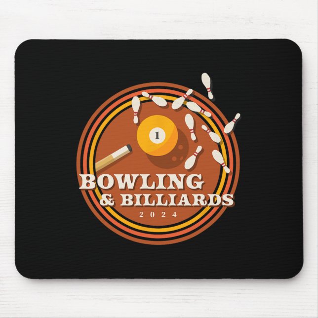 70s Bowling And Billiards  Mouse Mat (Front)