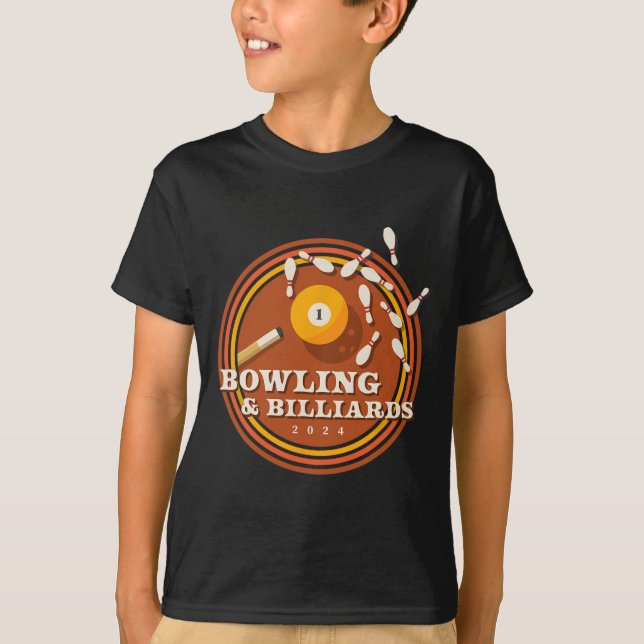 70s Bowling And Billiards  T-Shirt (Front)