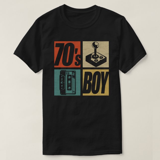 70s Boy 1970s Fashion 70 Theme Party Seventies   T-Shirt (Design Front)