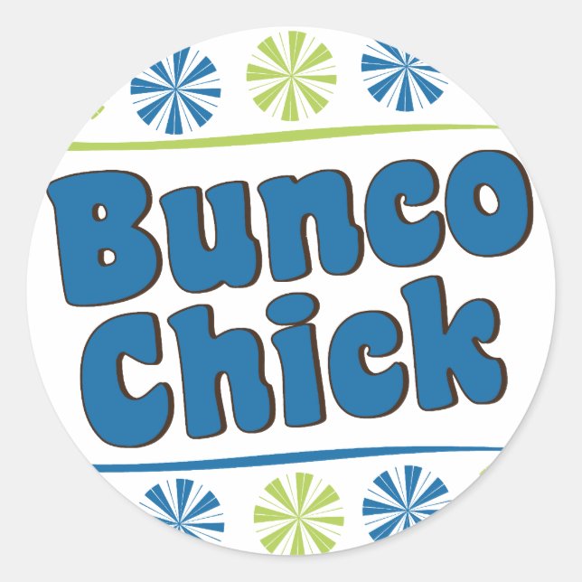 70's Bunco Chick Classic Round Sticker (Front)