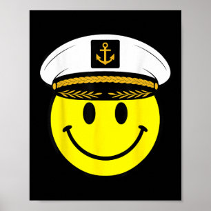 70s Captain Yellow Smile Face Smiling Happy Fun Ya Poster