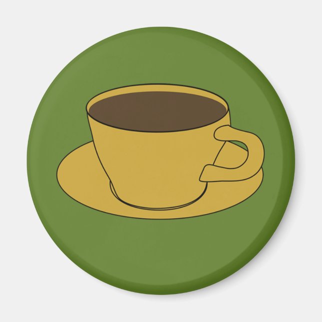 70's Coffee Cup refrigerator magnet (Front)