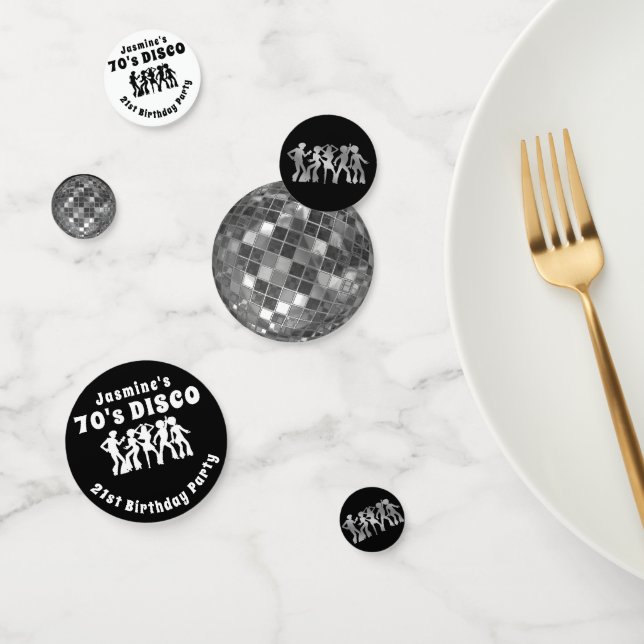 70's Disco Birthday | Silver Glitter Ball Confetti (Group)